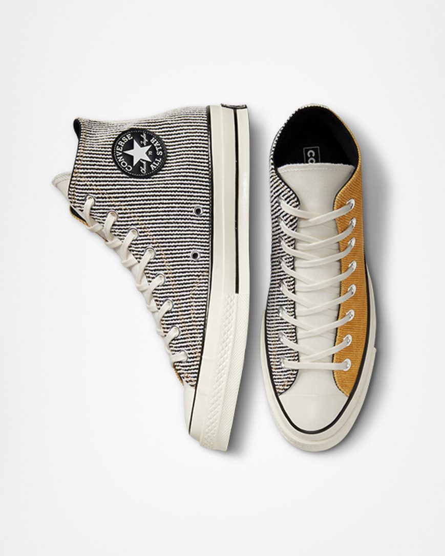 Men's Converse Chuck 70 Textured Tri-Panel High Top Shoes Orange / Black | AU 4013CP